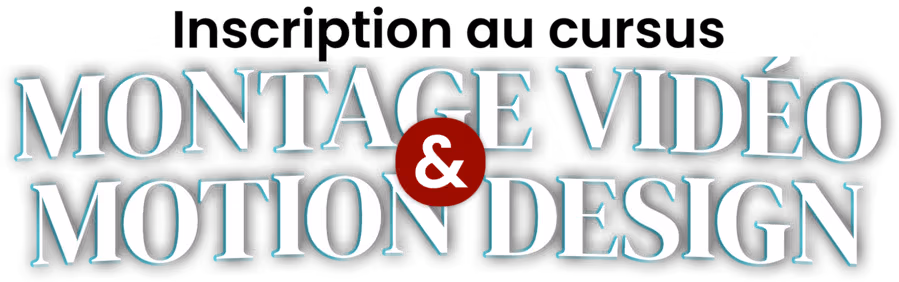 Infographie inscription au formation de montage vidéo